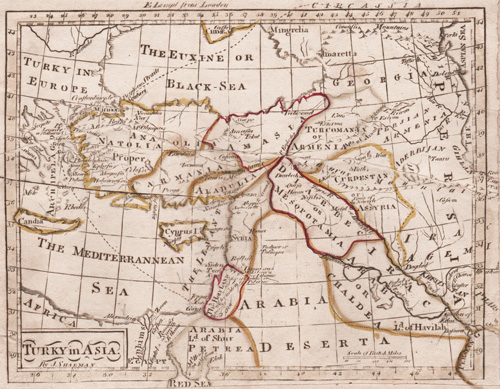 Turkey in Asia 1749 map